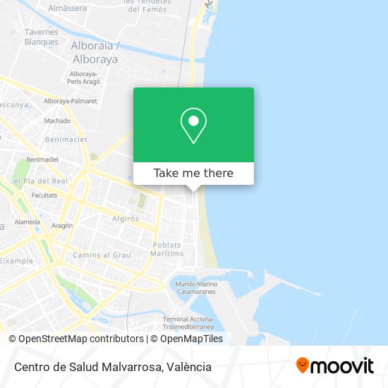 Centro de Salud Malvarrosa map