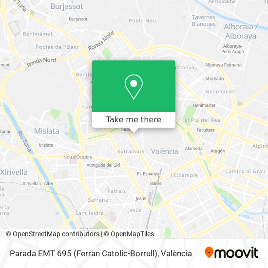Parada EMT 695 (Ferran Catolic-Borrull) map