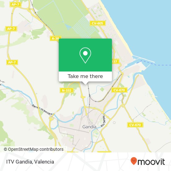 ITV Gandia map