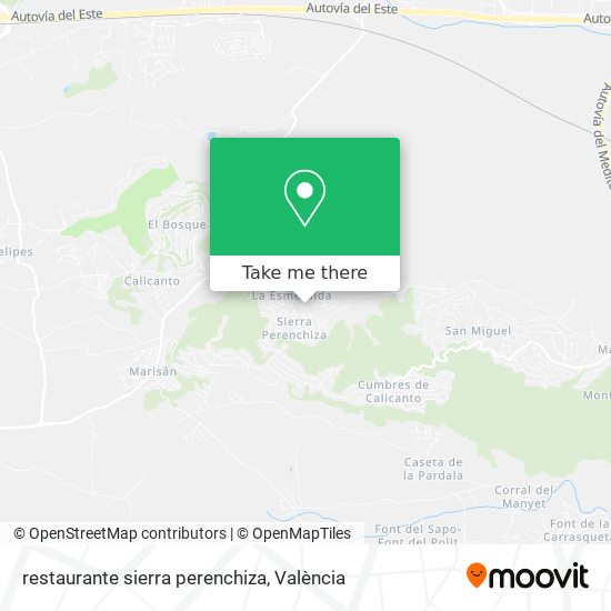 restaurante sierra perenchiza map