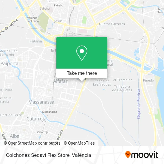 Colchones Sedaví Flex Store map