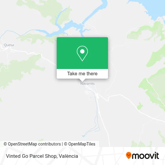 Vinted Go Parcel Shop map