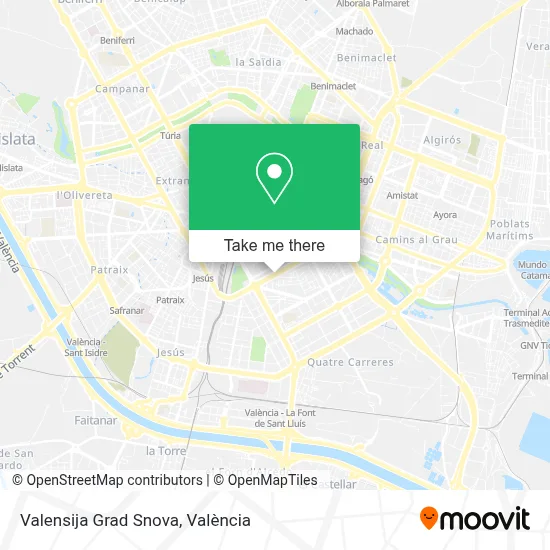 Valensija Grad Snova map