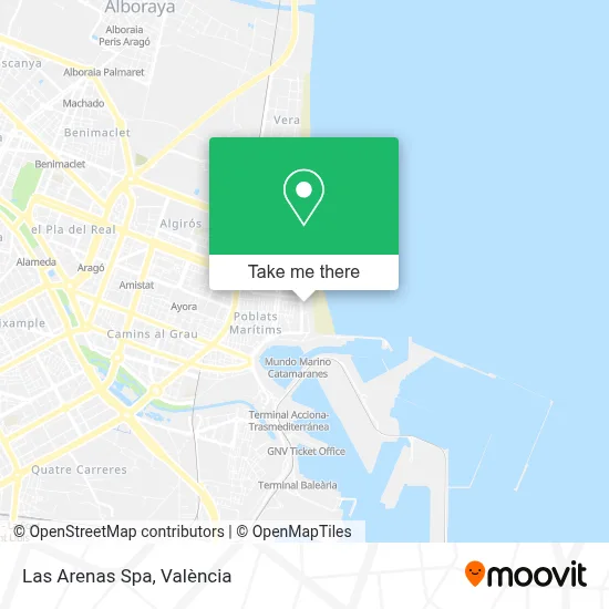 Las Arenas Spa map