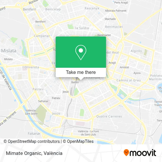 Mimate Organic map