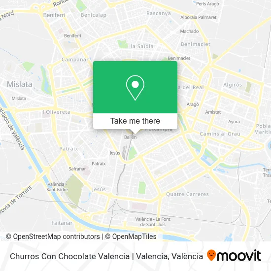 Churros Con Chocolate Valencia | Valencia map