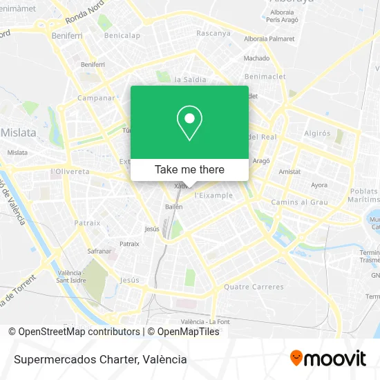 Supermercados Charter map