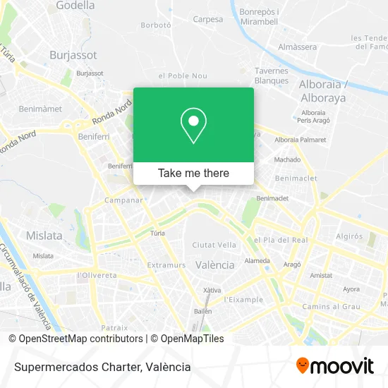 Supermercados Charter map