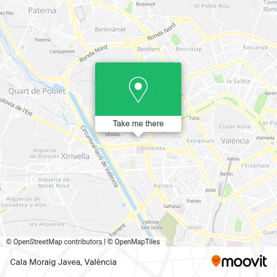 Cala Moraig Javea map