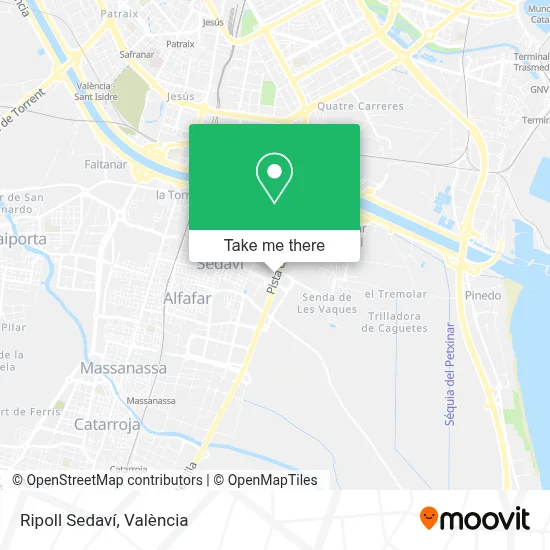 Ripoll Sedaví map