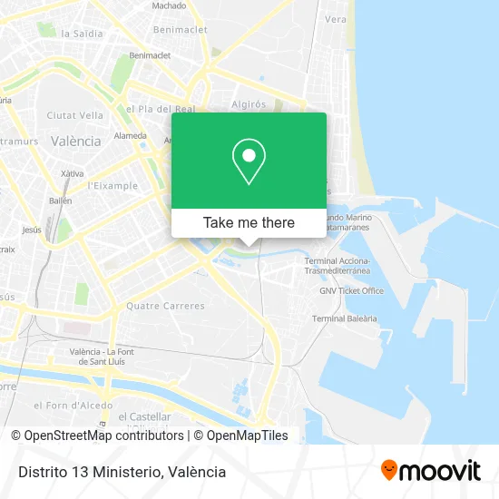 Distrito 13 Ministerio map