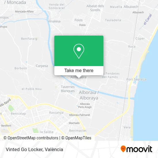Vinted Go Locker map