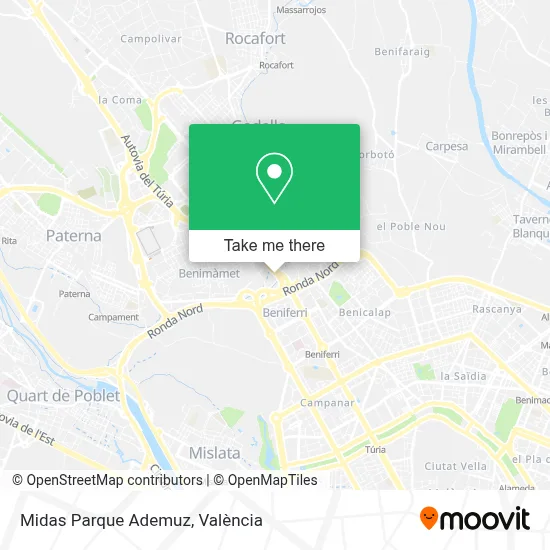Midas Parque Ademuz map