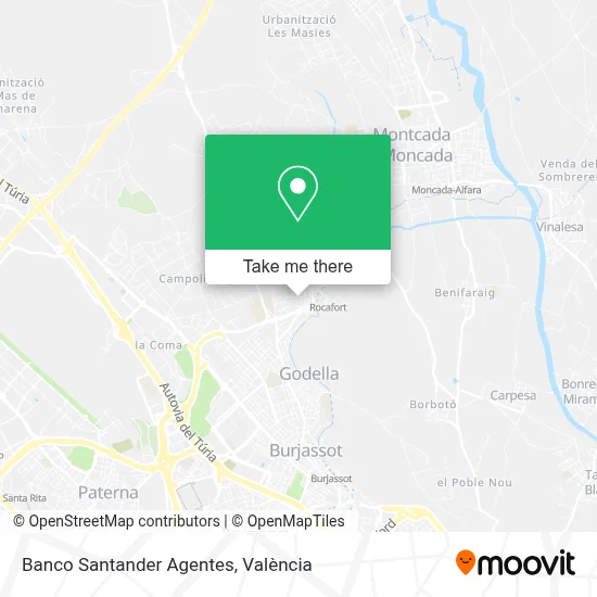 Banco Santander Agentes map