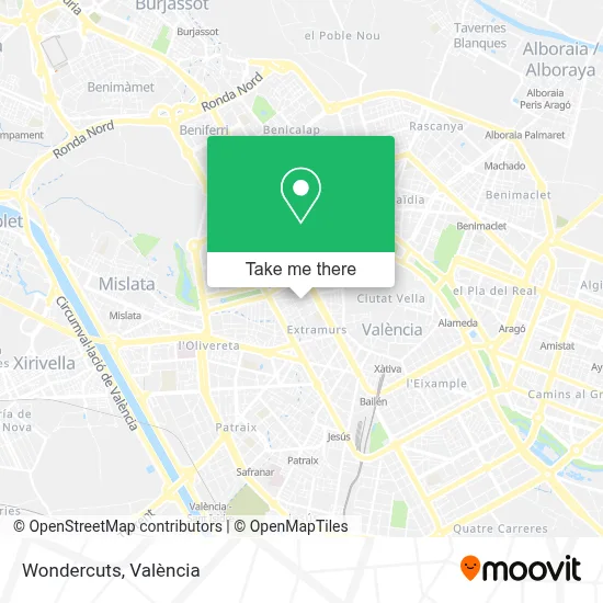 Wondercuts map