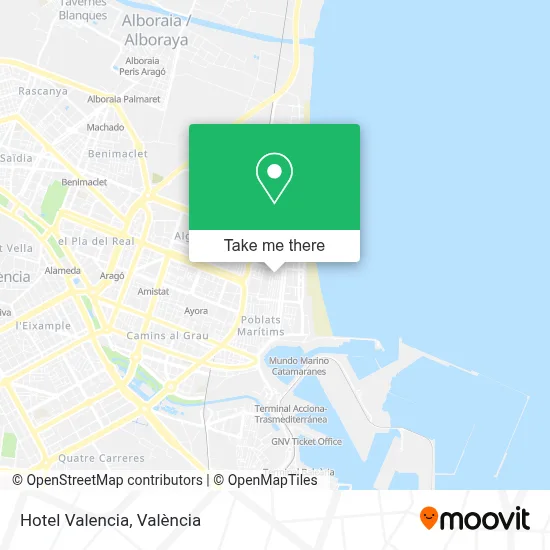 Hotel Valencia map