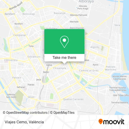 Viajes Cemo map
