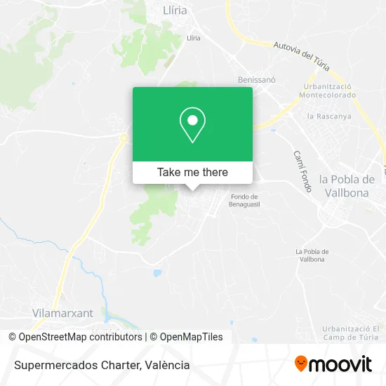 Supermercados Charter map