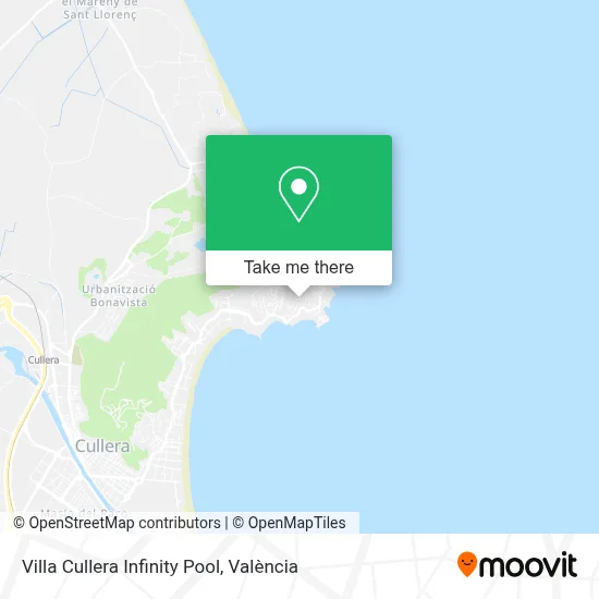 Villa Cullera Infinity Pool map