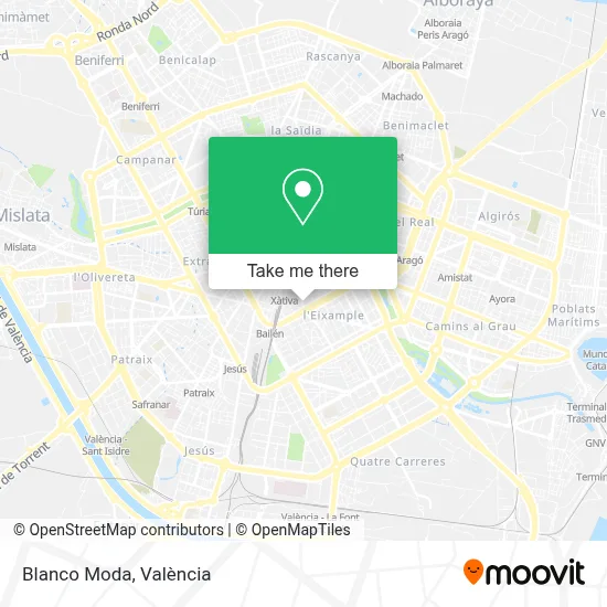 Blanco Moda map
