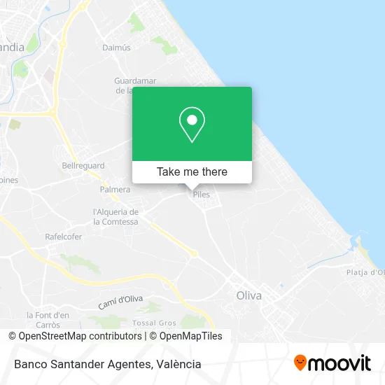 Banco Santander Agentes map