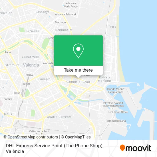 DHL Express Service Point (The Phone Shop) map