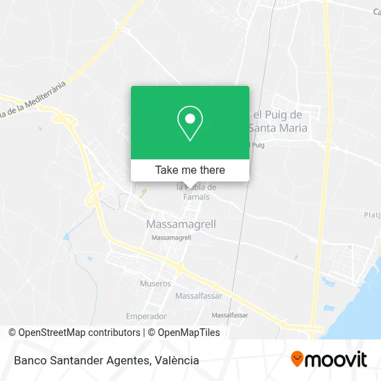 Banco Santander Agentes map