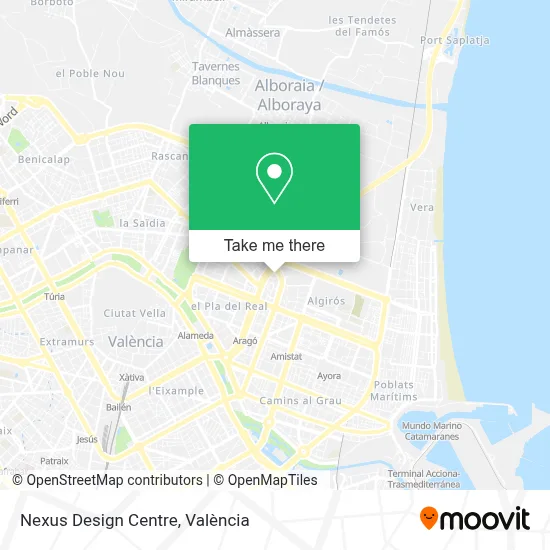 Nexus Design Centre map