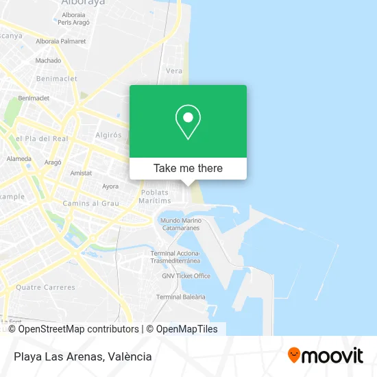 Playa Las Arenas map