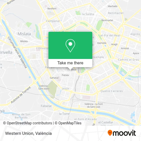 Western Union map