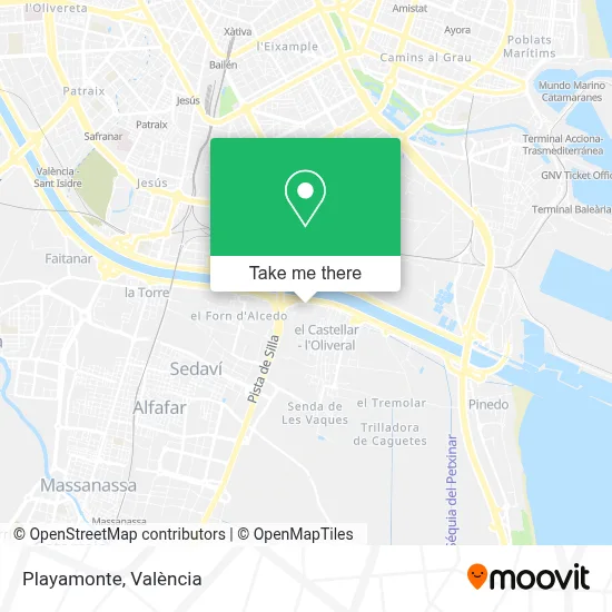 Playamonte map