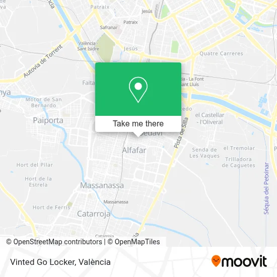 Vinted Go Locker map