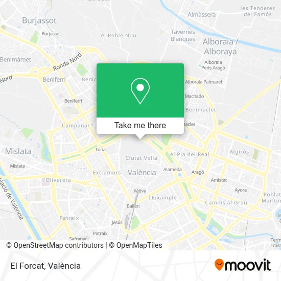 El Forcat map