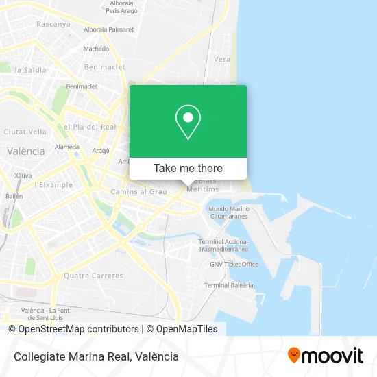 Collegiate Marina Real map