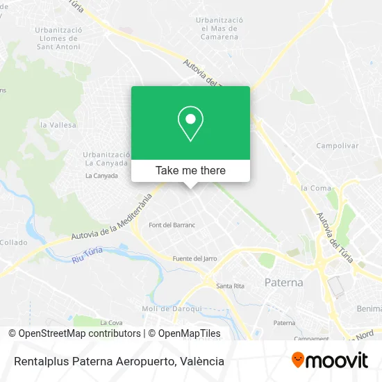 Rentalplus Paterna Aeropuerto map