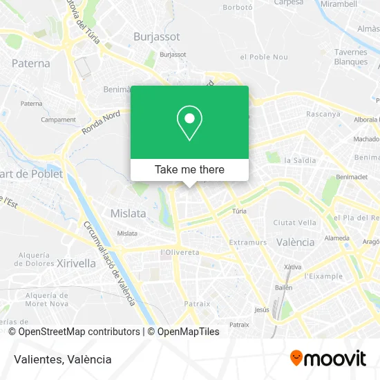 Valientes map