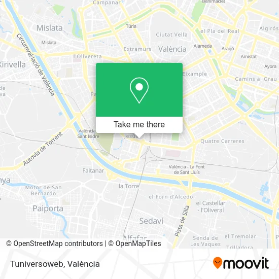 Tuniversoweb map
