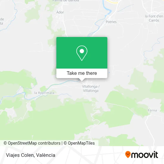 Viajes Colen map