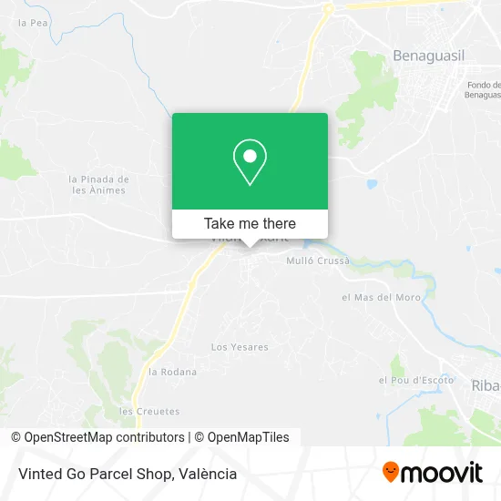 Vinted Go Parcel Shop map