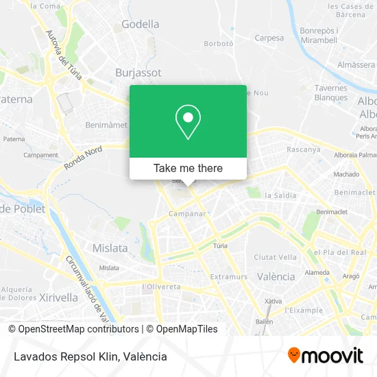 Lavados Repsol Klin map