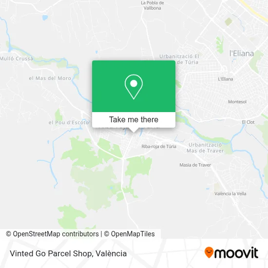 Vinted Go Parcel Shop map