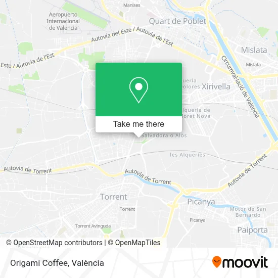 Origami Coffee map