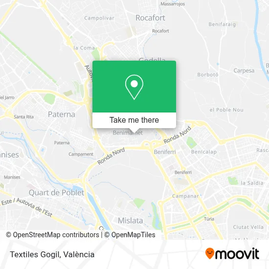 Textiles Gogil map