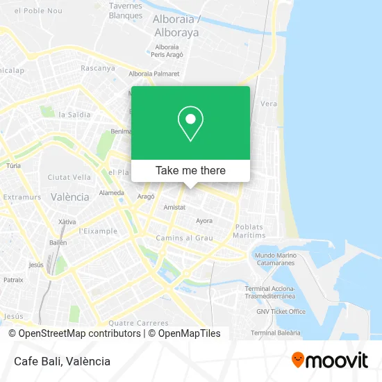 Cafe Bali map