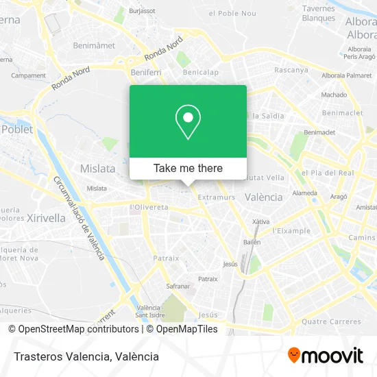 Trasteros Valencia map
