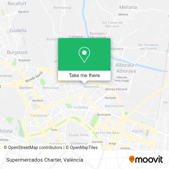 Supermercados Charter map