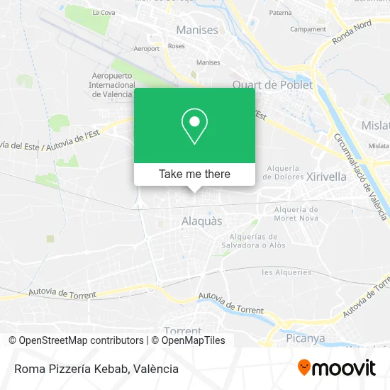 Roma Pizzería Kebab map