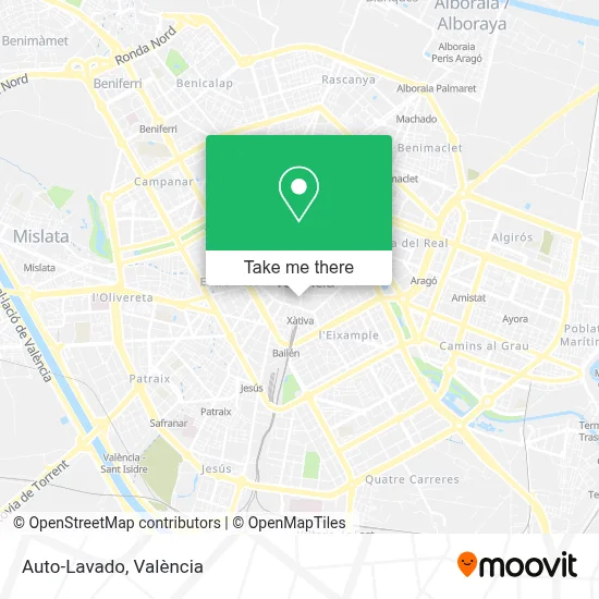 Auto-Lavado map