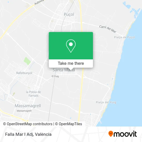Falla Mar I Adj map