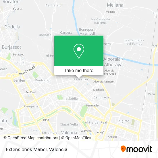 Extensiones Mabel map